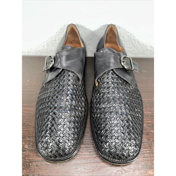 Canto de Ricci Lavorazione Artigiana Woven Leather Oxford Made in Italy Size 45 main image 6